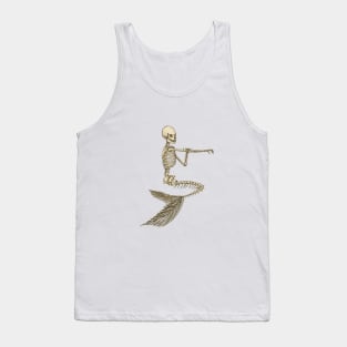 BATHING MERMAID SKELETON - SEPIA Tank Top